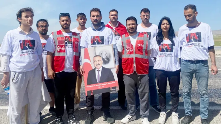 Yolsuzluktan tutuklanan İmamoğlu için CHP'nin Yozgat yürüyüşü devam ediyor