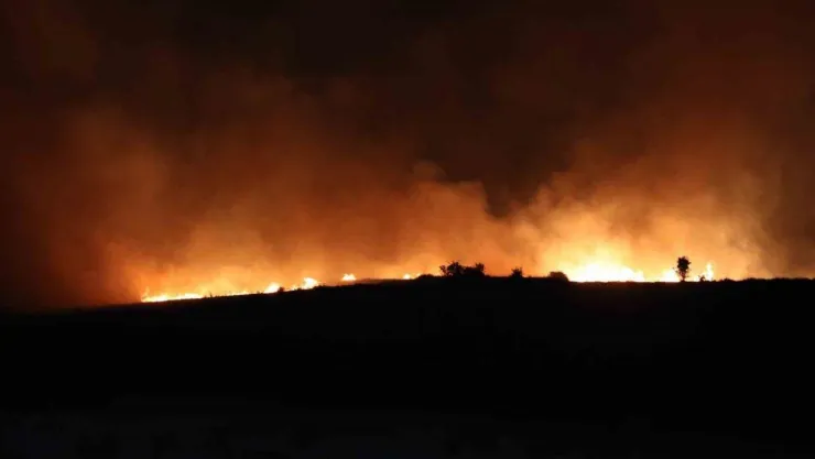 Yozgat'ta çıkan anız yangını söndürüldü