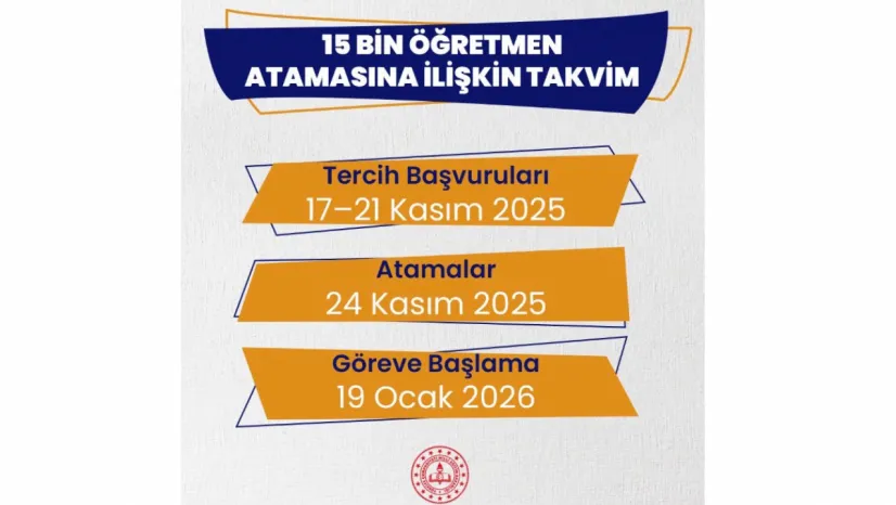 15 bin öğretmen atamasına ilişkin tercih ve atama kılavuzu yayımlandı