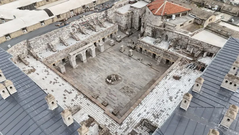 525 yıllık tarihi Gön Han'da restorasyon çalışmaları sona yaklaştı