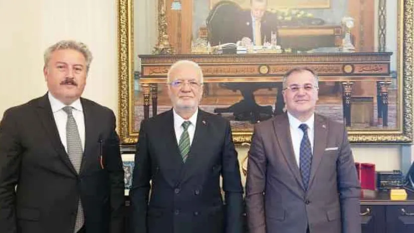 BaşkanPalancıoğlu ve  Özdoğan'dan Elitaş'a Ziyaret