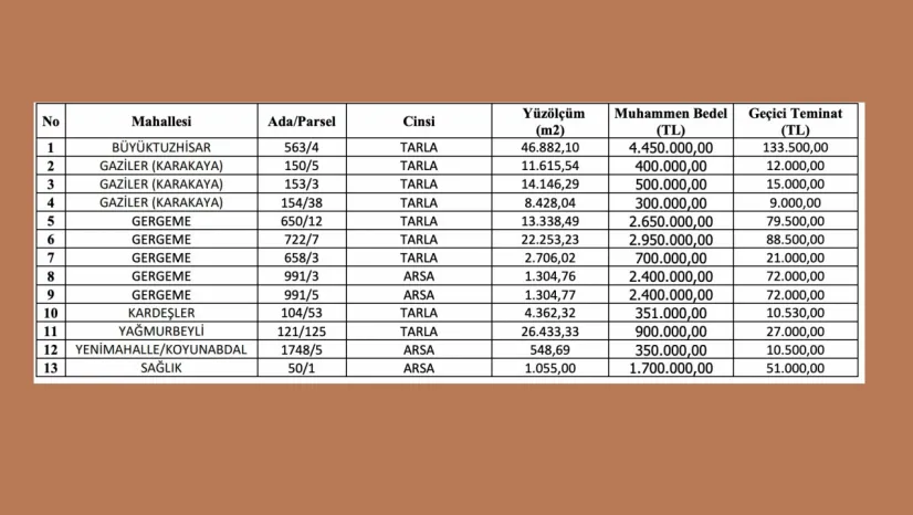 Bünyan Belediyesi 13 taşınmazı satışa çıkardı