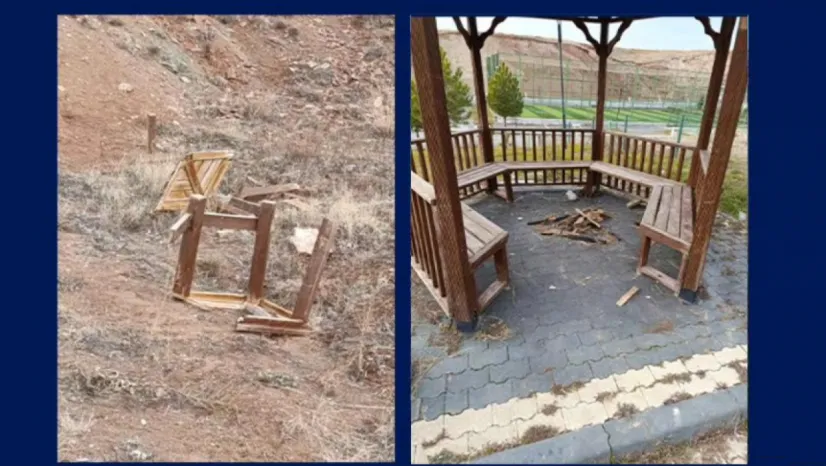 Bünyan parklarına bank dayanmıyor