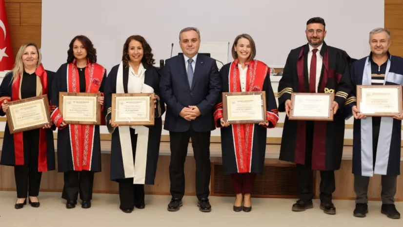 ERÜ'de 6 akademisyene profesörlük belgesi takdim edildi
