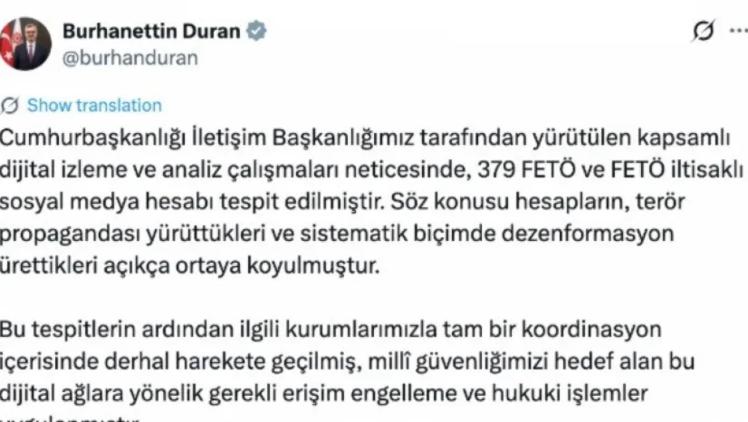 FETÖ bağlantılı 379 sosyal medya hesabına erişim engeli