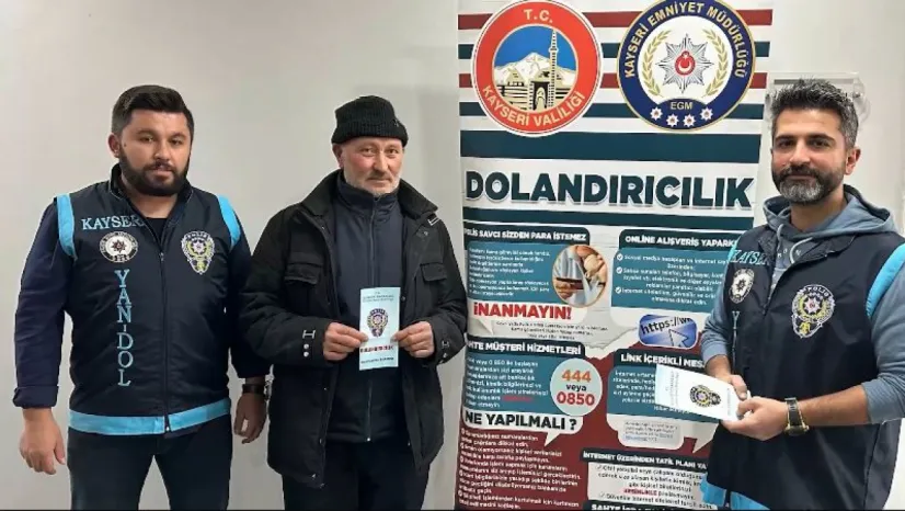 Kayseri'de sahte polis dolandırıcısı tespit edildi: 19 yaşındaki şüpheli aranıyor