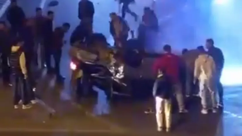 Polisten kaçan araç takla attı: 2 yaralı