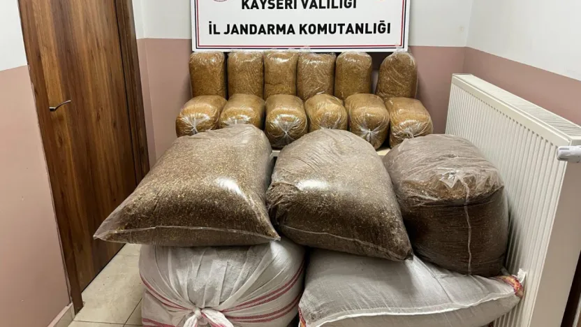 600 kilogram bandrolsüz tütün ele geçirildi