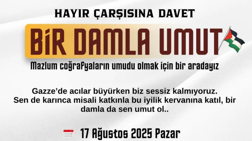 Battalgazi Sosyal Yardımlaşma Derneğinden Gazze için Hayır çarşısı
