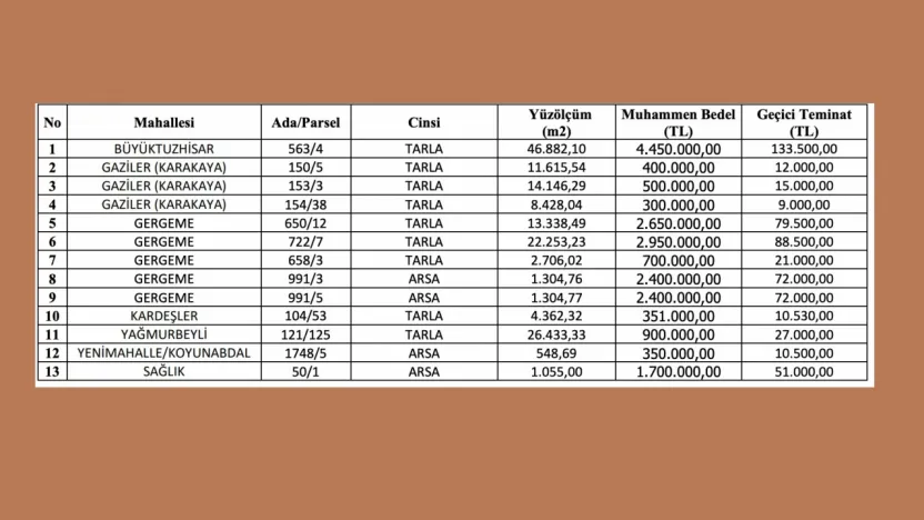 Bünyan Belediyesi 13 taşınmazı satışa çıkardı