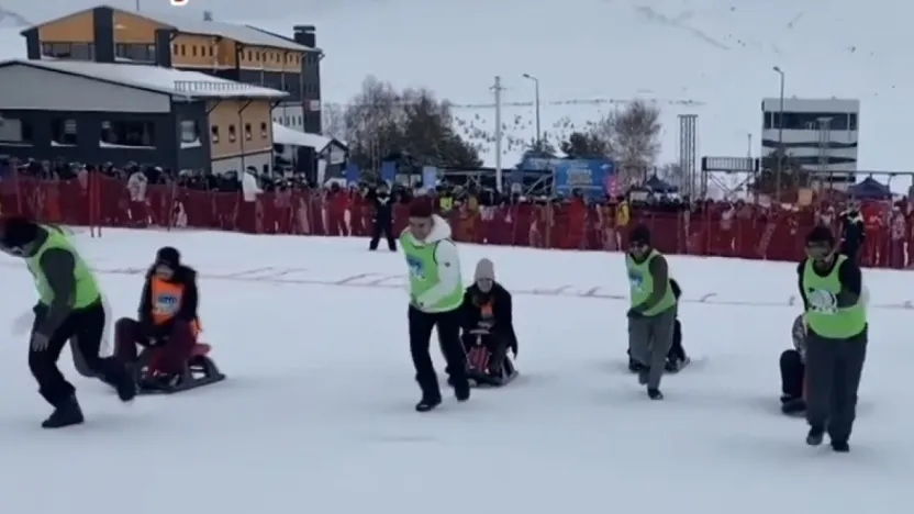 Erciyes'te eşler 'çekilmez oldun' yarışmasında