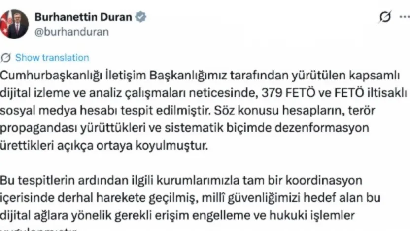 FETÖ bağlantılı 379 sosyal medya hesabına erişim engeli
