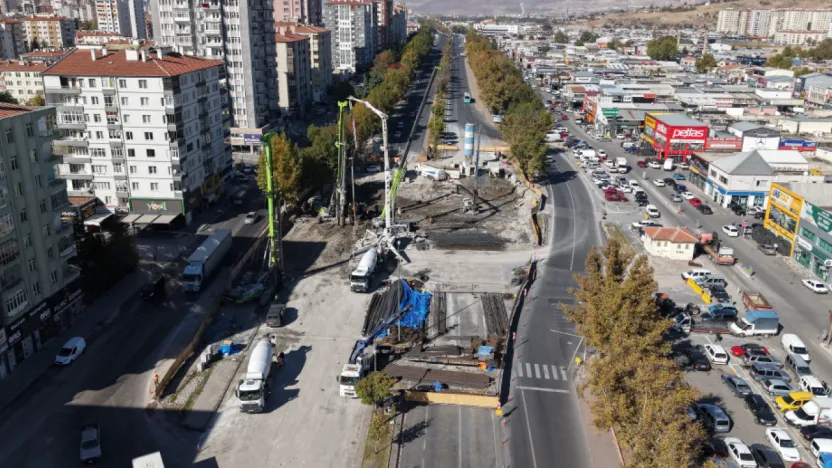 Kayseri'de DSİ-Yeni Sanayi Katlı Kavşak Projesi Tam Gaz