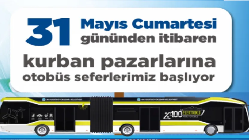 Kayseri'de Kurban Yerleri İçin Özel Otobüs Seferi