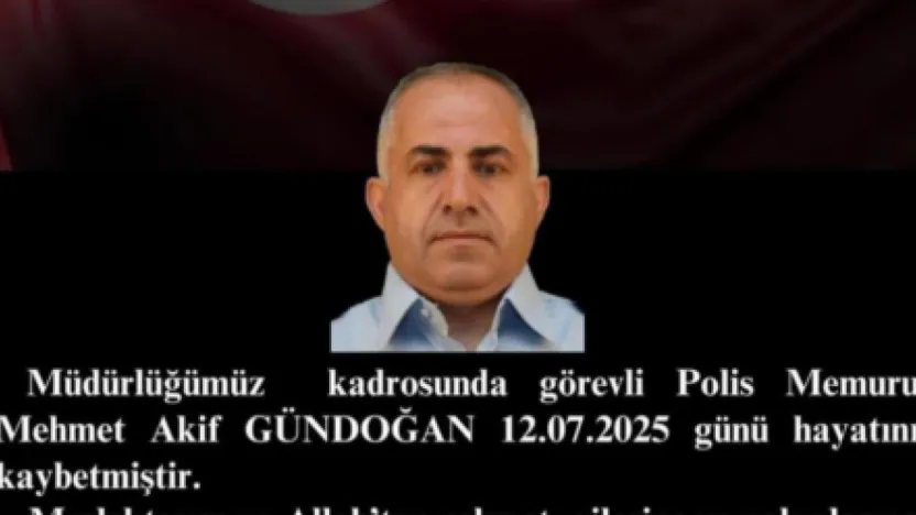 Kayseri İl Emniyet Teşkilatı acı haberi duyurdu