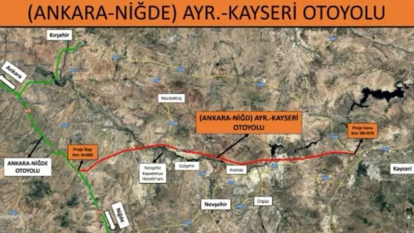 Kayseri otoyolu projesinde ilk adım atıldı