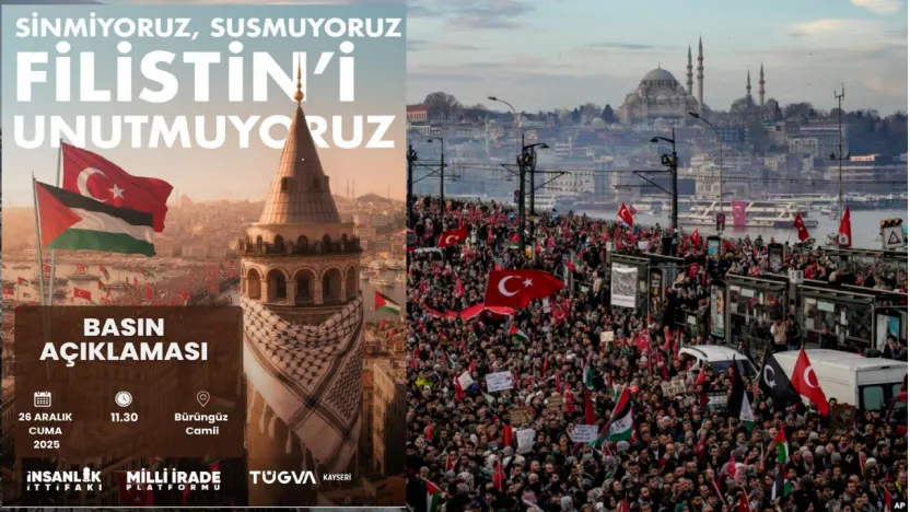 Kayseri TÜGVA'dan Filistin Yürüyüşüne Destek Açıklaması