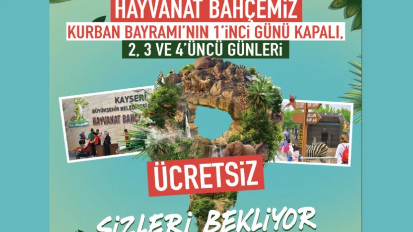 Kurban Bayramı'nda Hayvanat Bahçesi Ücretsiz Ziyarete Açılıyor