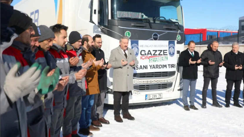 Melikgazi Belediyesi'nden Örnek Davranış:  Gazze'ye Yardım Tırı