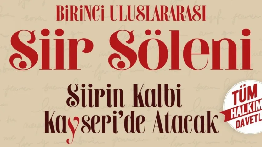 Melikgazi'de 1. Uluslararası Şiir Şöleni yapılacak