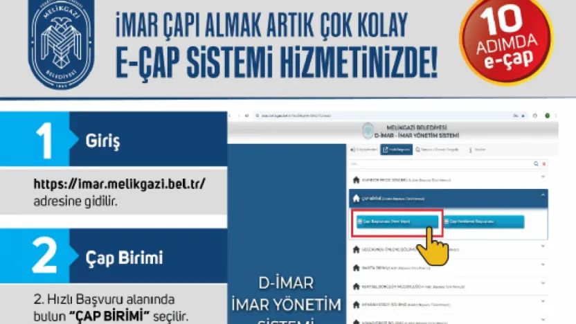 Melikgazi'de E-Çap İle İmar İşlemlerinde Yeni Dönem