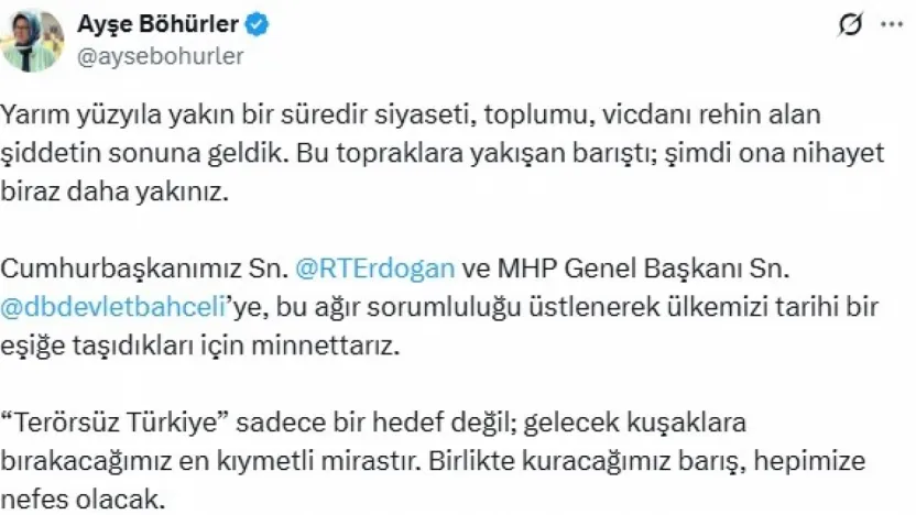 Milletvekili Böhürler: 'Türkiye büyük bir adım attı'