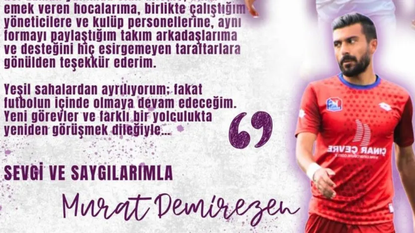 Murat Demirezen aktif futbol hayatını noktaladı