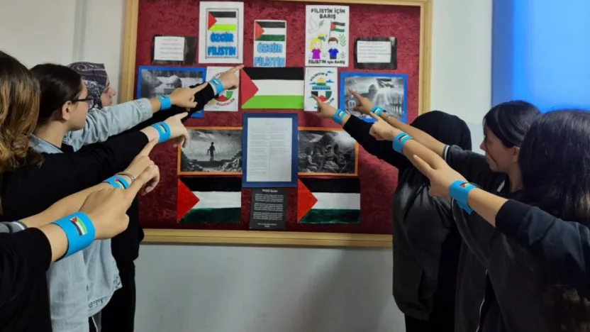Okullarda Filistin ve Gazze temalı farkındalık etkinlikleri başladı