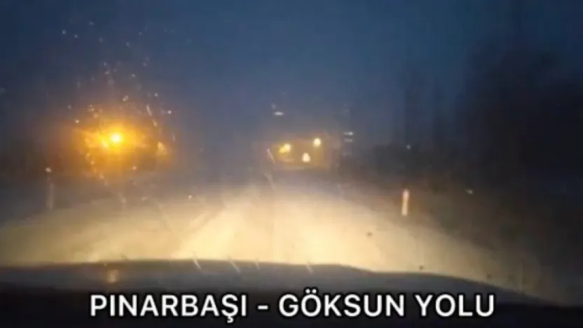 Pınarbaşı-Kahramanmaraş yolu çekici ve tır trafiğine kapandı
