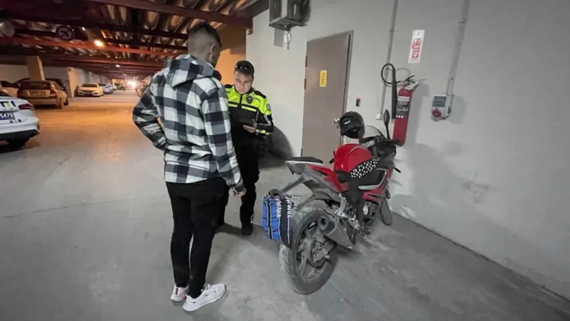 Plakasız motosiklet sürücüsüne 6 farklı ihlalden yüklü ceza