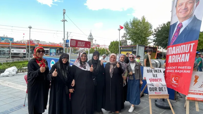 Saadet Partisi Kadın Kolları'ndan Kadına Şiddete Karşı Topyekûn Mücadele Çağrısı