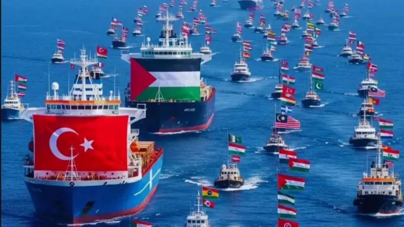 Tarihin en büyük filosu Filistin'e Özgürlük için yola çıktı