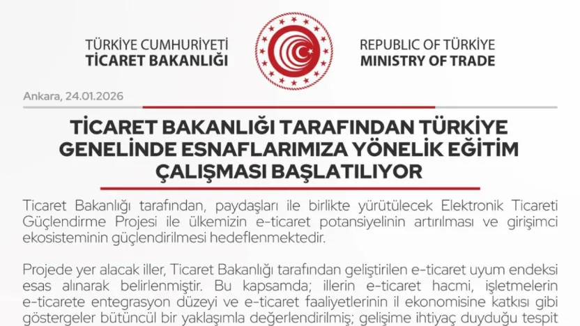 Ticaret Bakanlığı'ndan Esnaflar için Eğitim Programı
