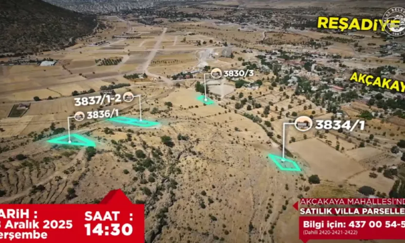 Akçakaya ve Endürlük'te 30 Prestijli Parsel İhaleyle Satışta