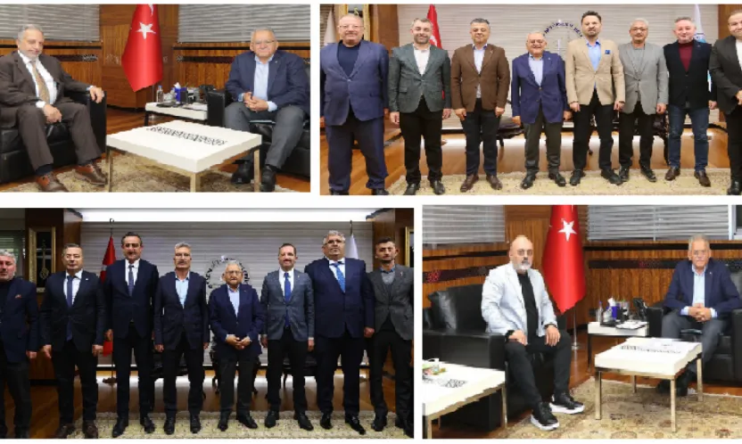 Başkan Büyükkılıç'a ziyaretçi akını