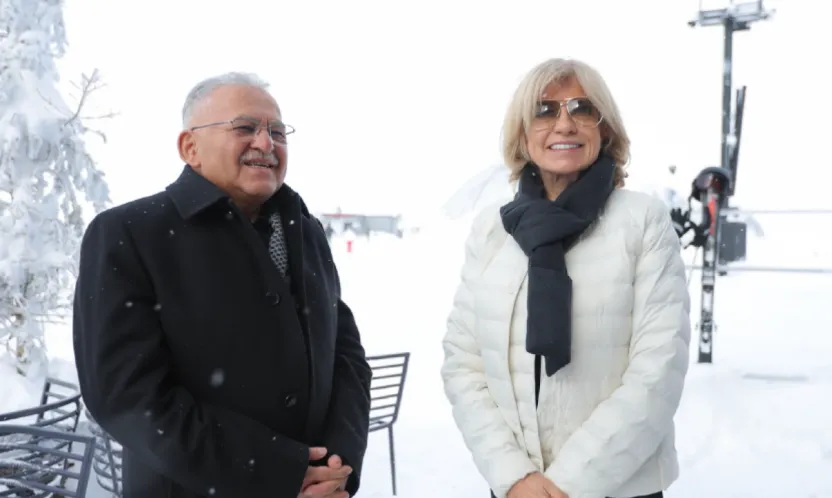 Başkan Büyükkılıç, eski başbakan Tansu Çiller'i Erciyes'te ağırladı