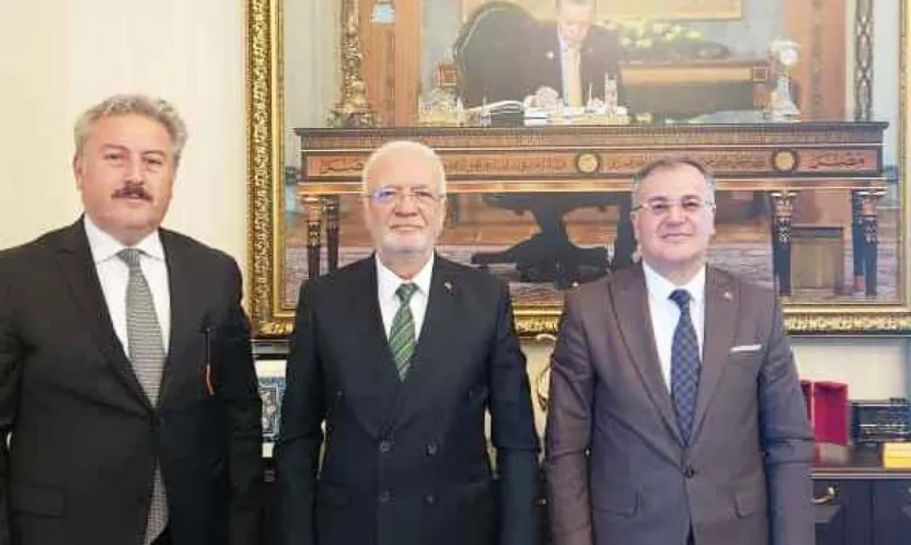 BaşkanPalancıoğlu ve  Özdoğan'dan Elitaş'a Ziyaret