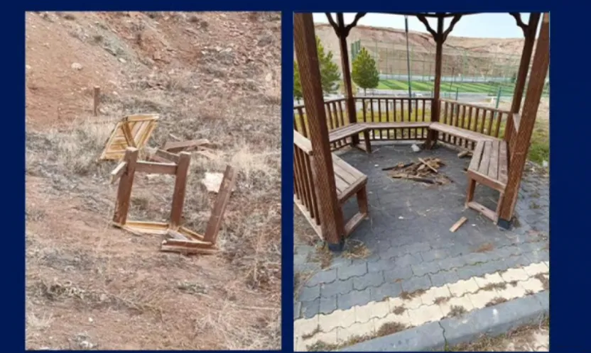 Bünyan parklarına bank dayanmıyor