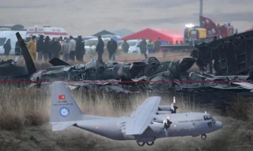 Düşen uçağın parçaları Kayseri'de incelenecek