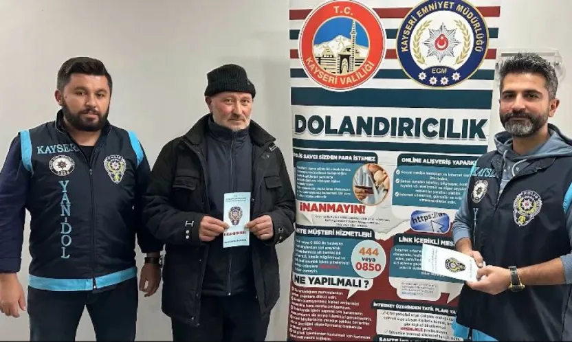 Kayseri'de sahte polis dolandırıcısı tespit edildi: 19 yaşındaki şüpheli aranıyor