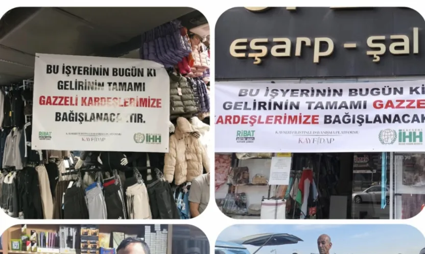 Kayseri Esnafından Gazze'ye Destek: 'Bir Günlük Gelirimi Gazze'ye Bağışlıyorum' Kampanyası