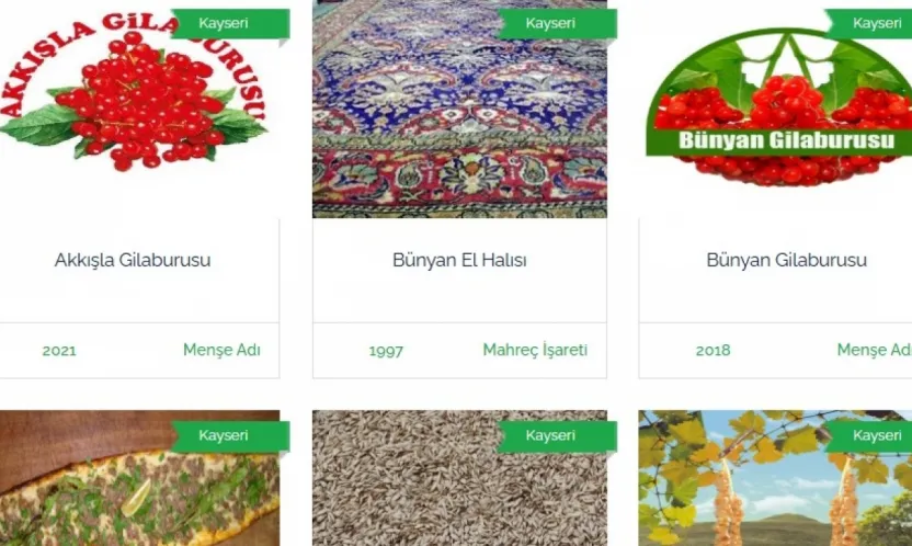 Kayseri'nin 12 ürünü tescil edilmeyi bekliyor