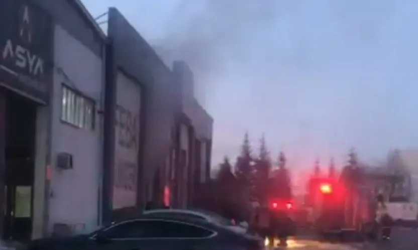 OSB'de sünger fabrikasında yangın