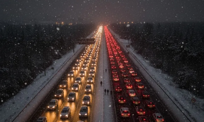 Pınarbaşı-Gürün karayolu trafiğe kapatıldı