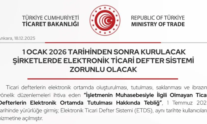 Şirketlerde elektronik ticari defter sistemi zorunlu olacak