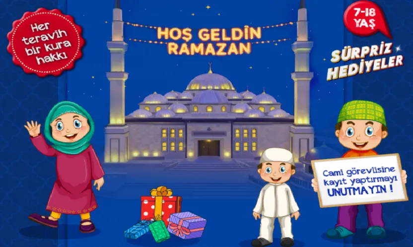 Talas'ta Çocuklar Teravihte Buluşuyor: Her akşam sürpriz hediyeler